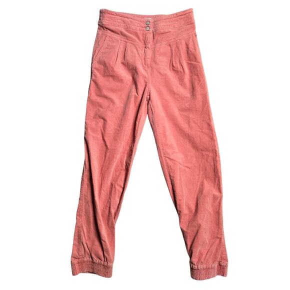 Anthropologie Corduroy Kalea Jogger Trouser Pants in Pastel Rose Size: S - Picture 2 of 7
